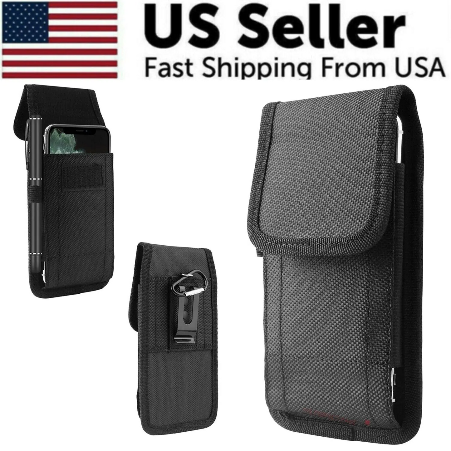 Vertical Phone Holster with Belt Clip