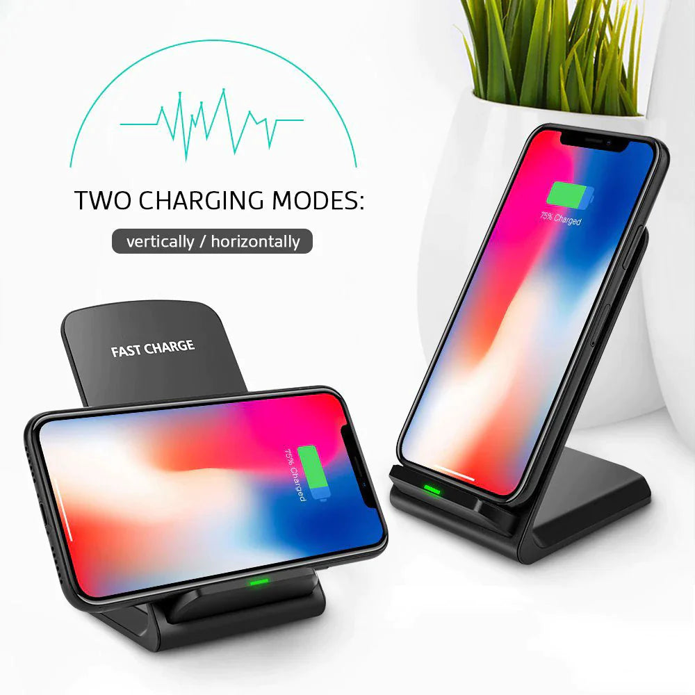 Qi Wireless Fast Charger Charging Pad Stand Dock For Samsung Galaxy & iPhones