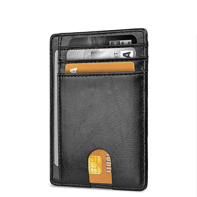 Slim RFID Leather Wallet – Minimalist & Secure