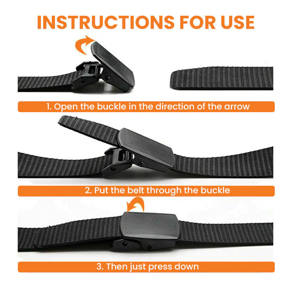 Men's Plastic Cam Buckle Nylon Belt