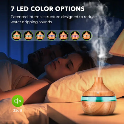 LED Wood Grain Humidifier - Assortique