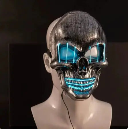 Halloween Cosplay LED Skull Mask