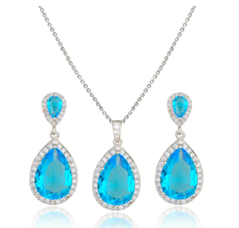 cubic zirconia jewelry set