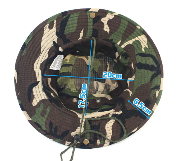 Outdoor Boonie Hat - Fishing, Hunting & Safari Wide Brim Sun Cap