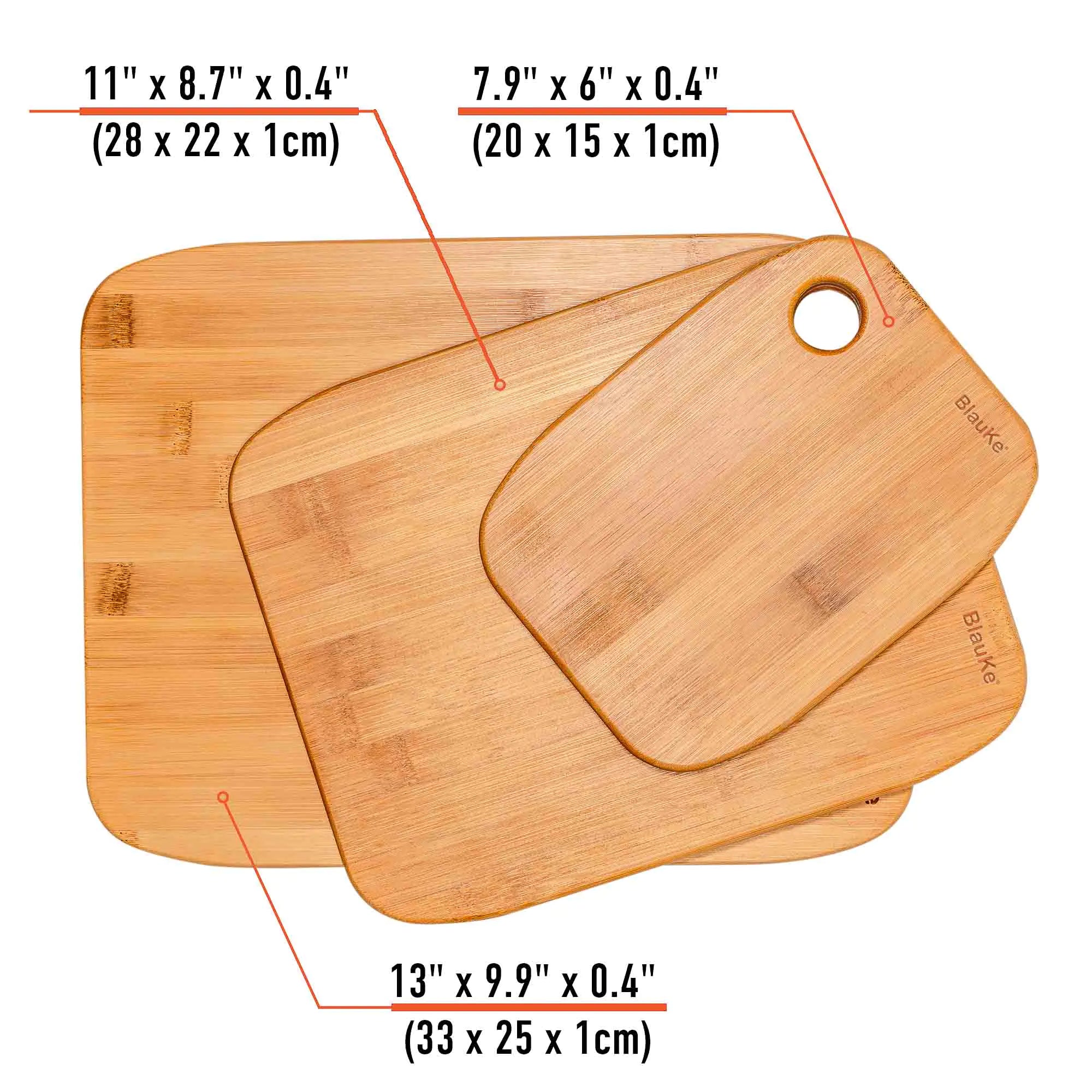 Wooden Cutting Boards for Kitchen - Bamboo Chopping Board Set of 3 - Assortique. Inc