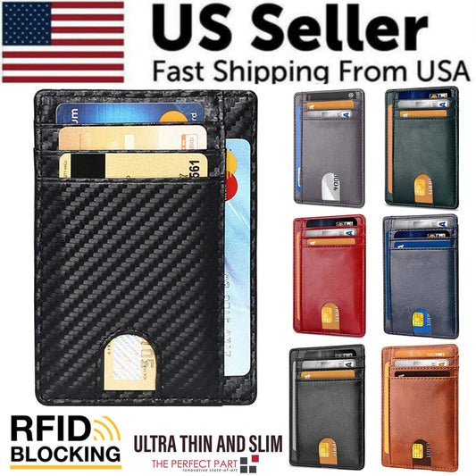 Slim RFID Leather Wallet – Minimalist & Secure