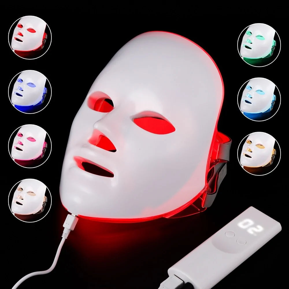 7 Color LED Photon Therapy Facial Mask