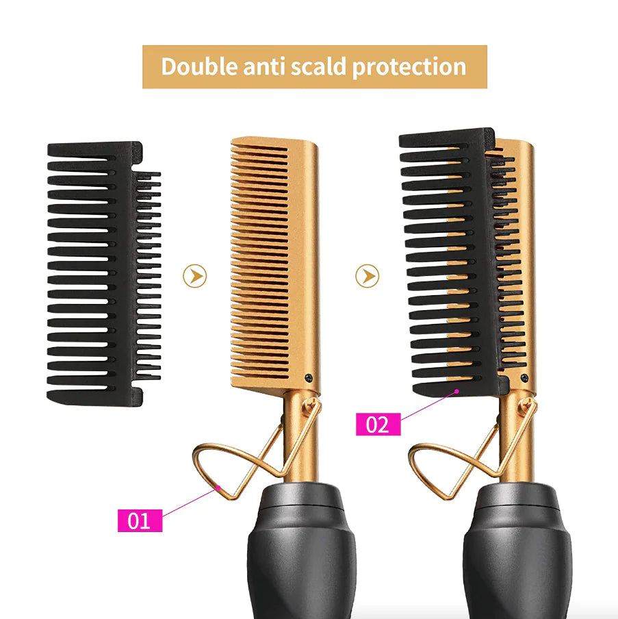 Hair Straightener Comb Pro Electric Beard Straightening Comb