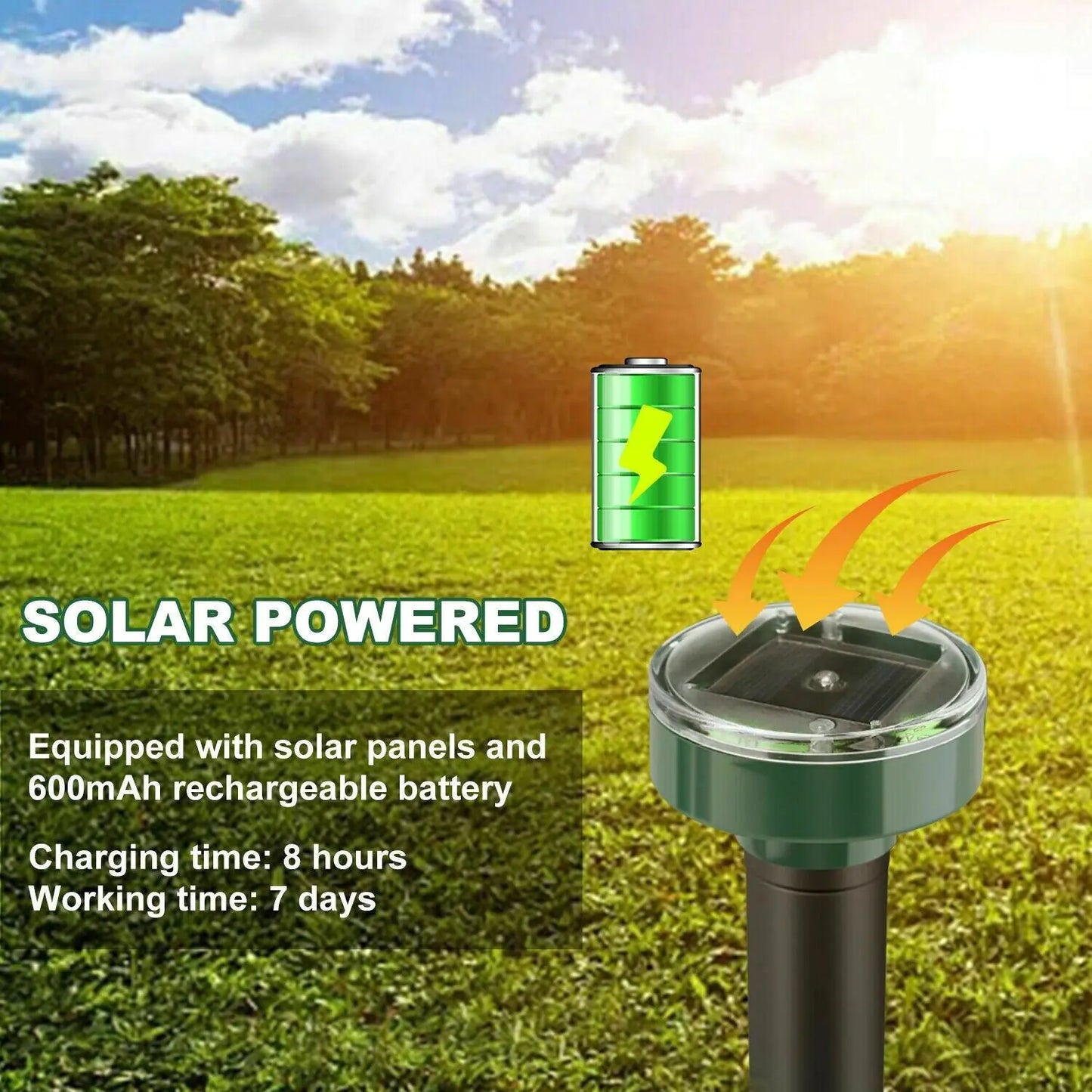 Solar Power Animal Repeller Outdoors