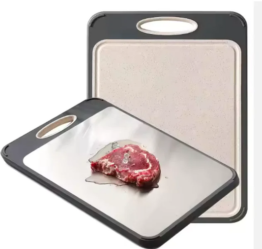 Double-Sided Stainless Steel Cutting Board