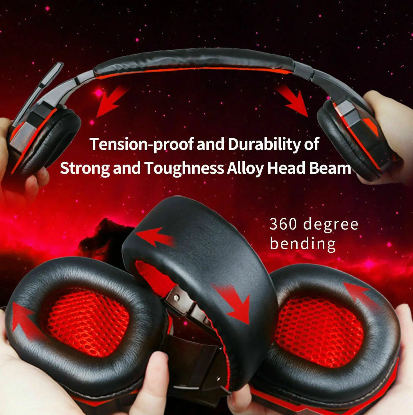 3.5mm Gaming Headset LED Headphones