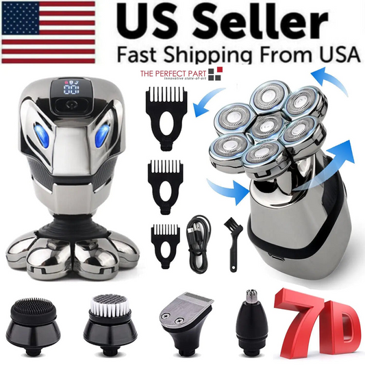 7D Cordless Men’s 5-In-1 Electric Head Shaver