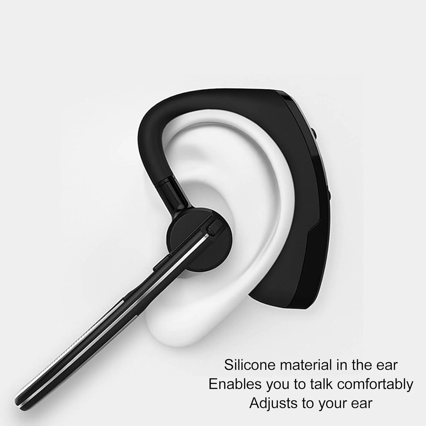 Bluetooth Earpiece Wireless Headset Noise Cancelling Headphones for Drivers & Truckers