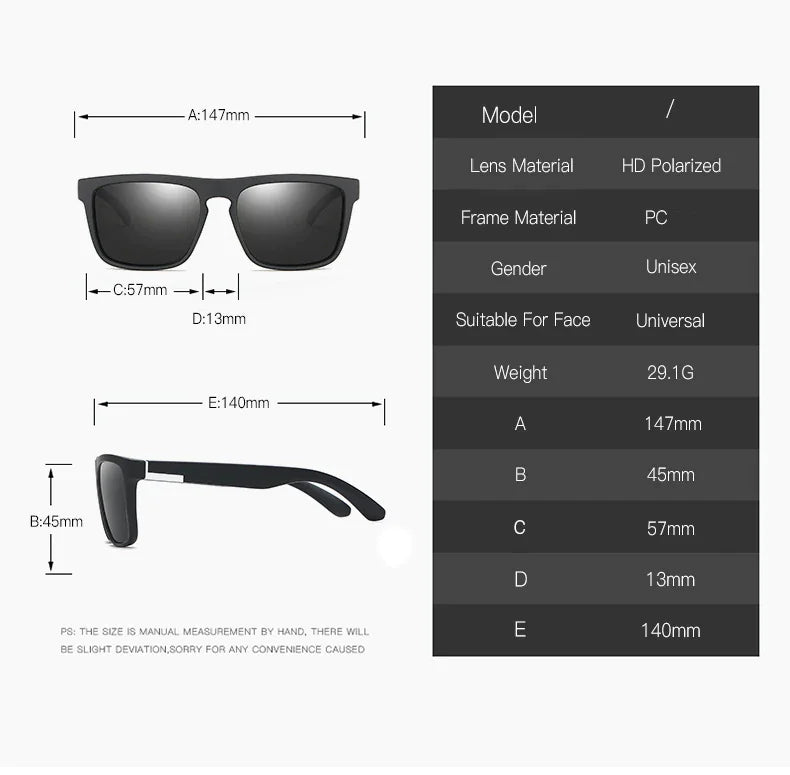 Square Polarized Sunglasses For Men & Women