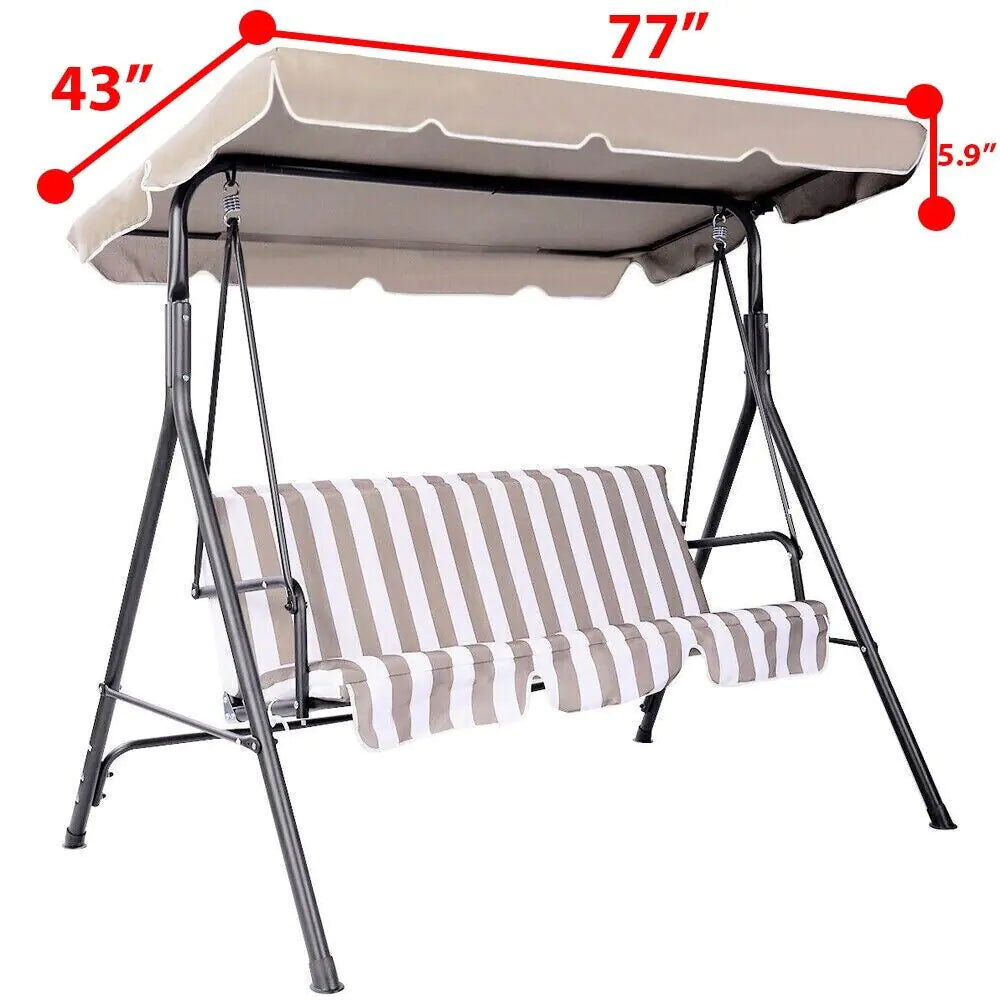 77"x43" Patio Swing Canopy Replacement Cover - Outdoor Porch Top