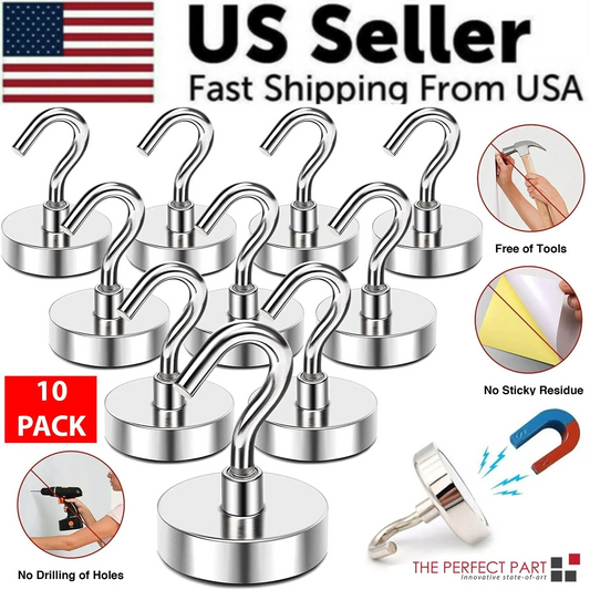 10 Pack Strong Magnetic Hooks