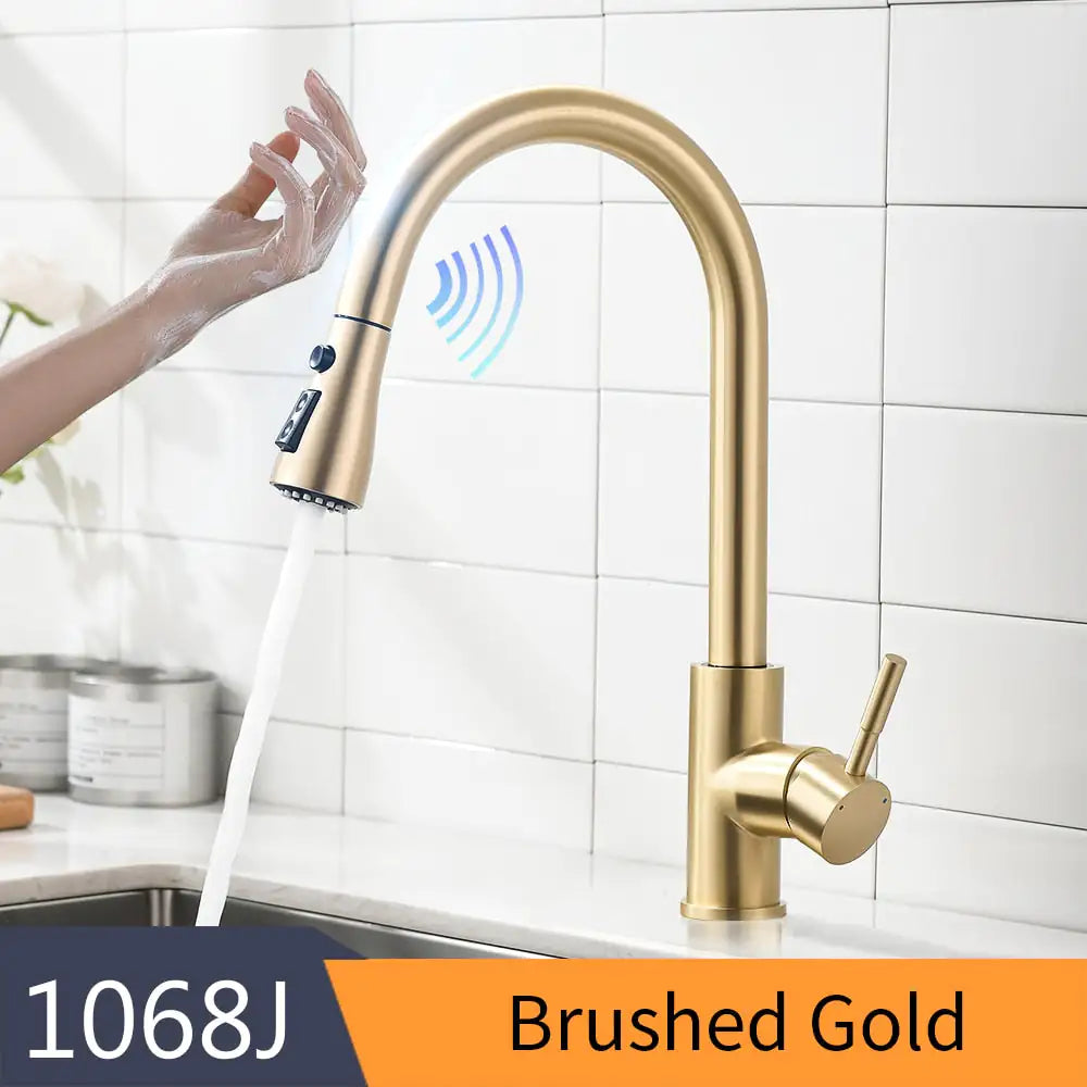 brass faucet kitchen