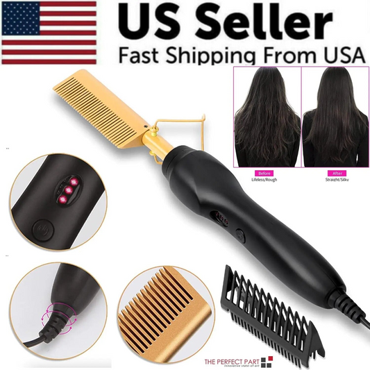 Hair Straightener Comb Pro Electric Beard Straightening Comb