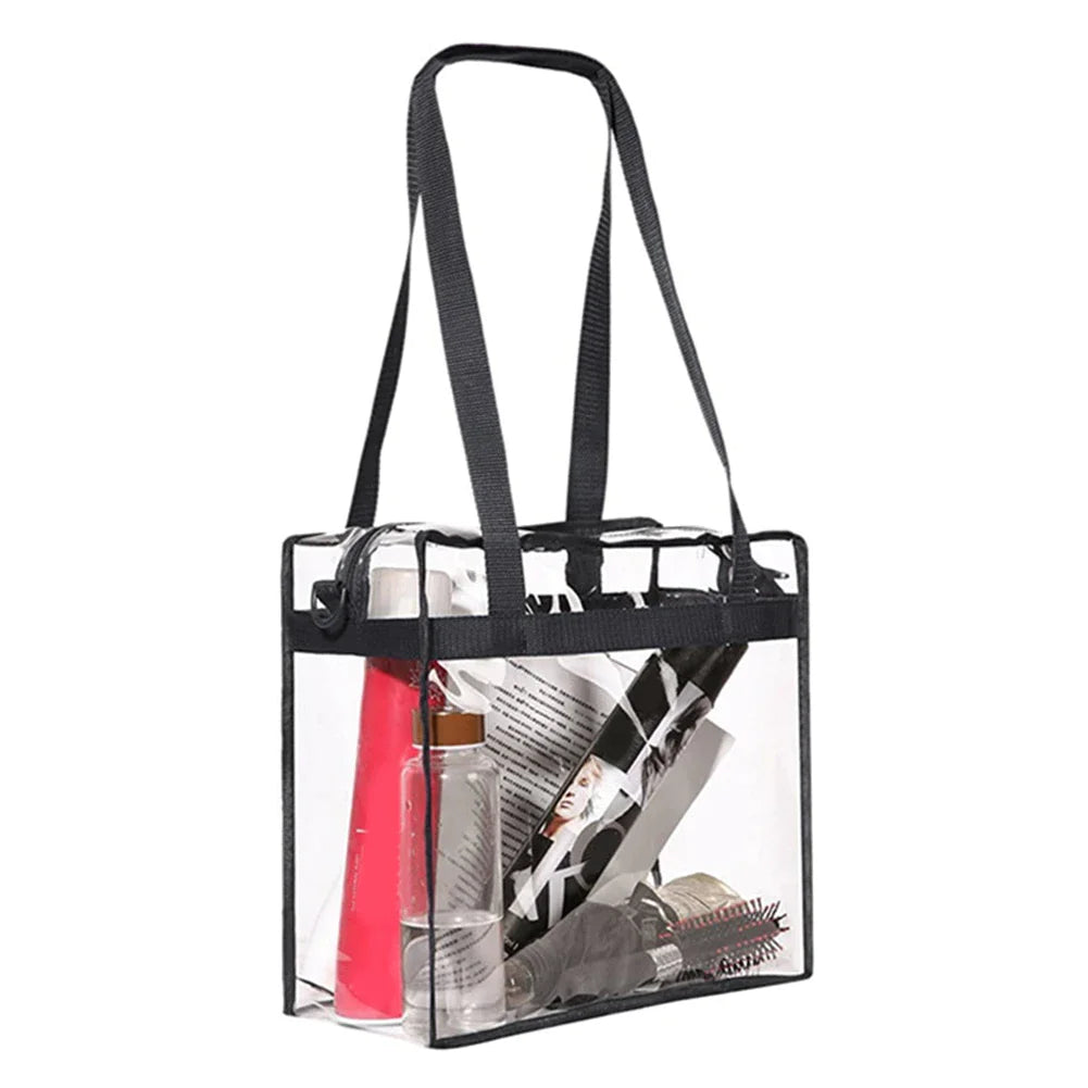 2x Clear PVC Tote Bags – Stadium-Ready & Stylish