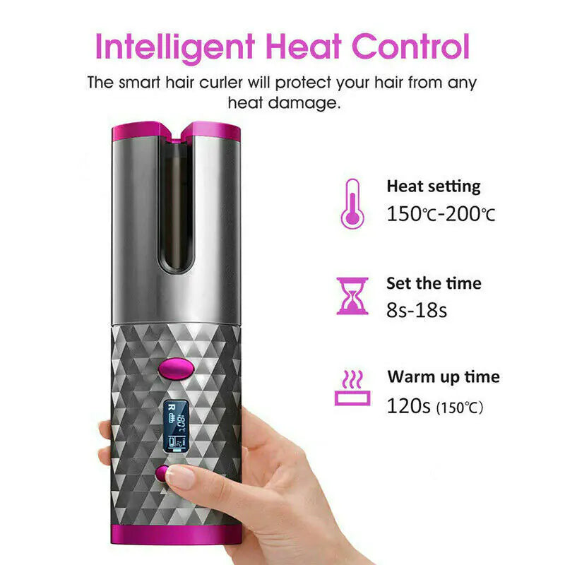 Hair Curler LCD Cordless