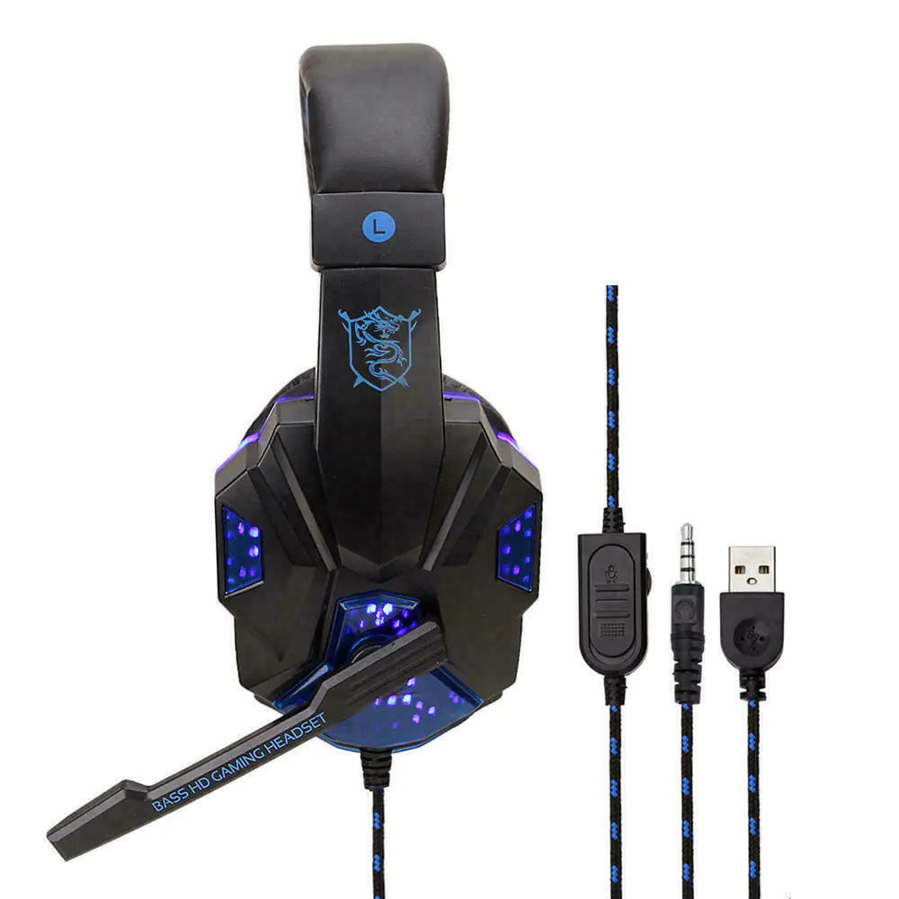 3.5mm Gaming Headset LED Headphones