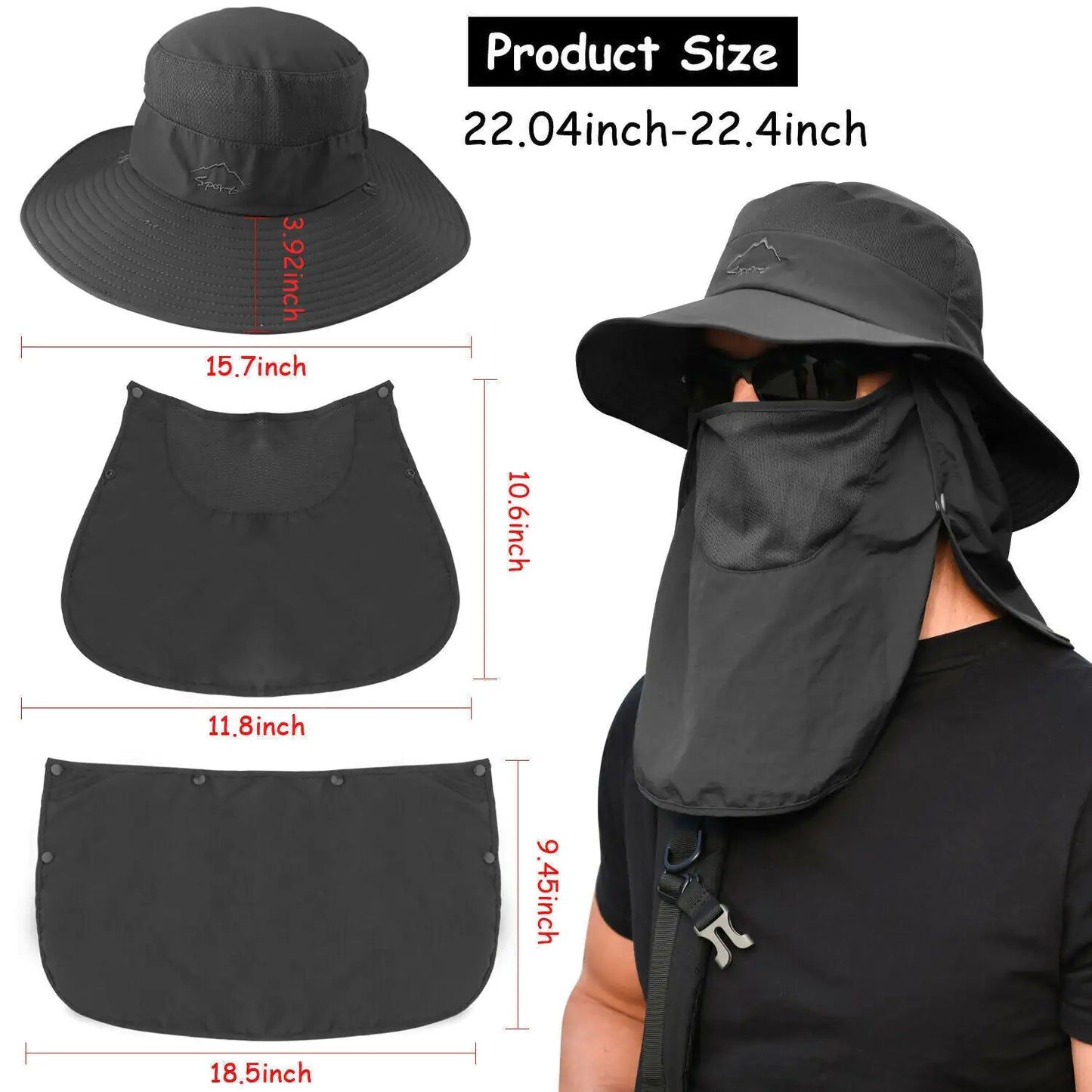 Men's UV Protection Wide Brim Sun Hat