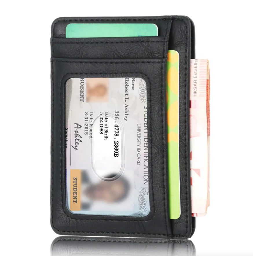 Slim RFID Leather Wallet – Minimalist & Secure