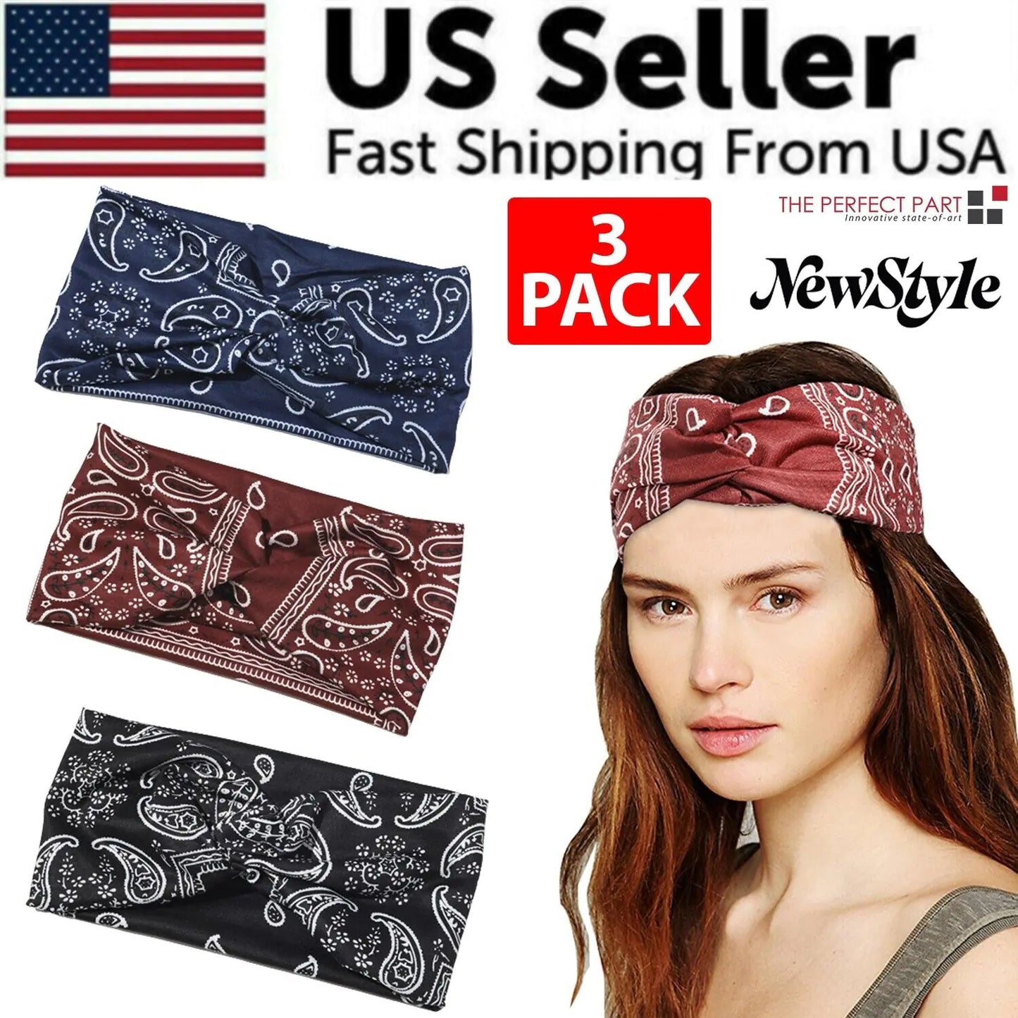 Boho Chic Knotted Headbands – 3PCS Leopard & Stripe Set