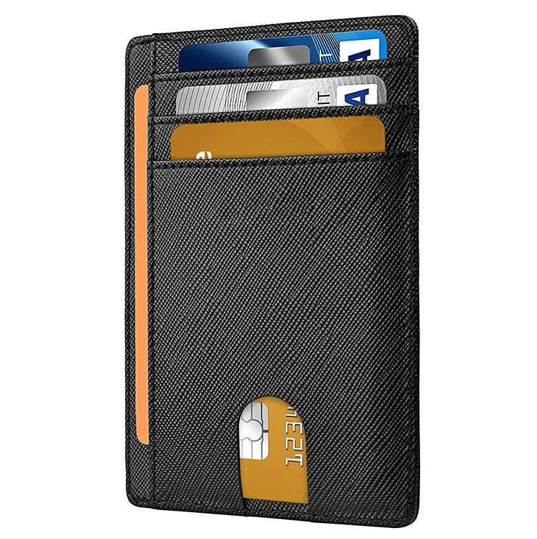 Slim RFID Leather Wallet – Minimalist & Secure