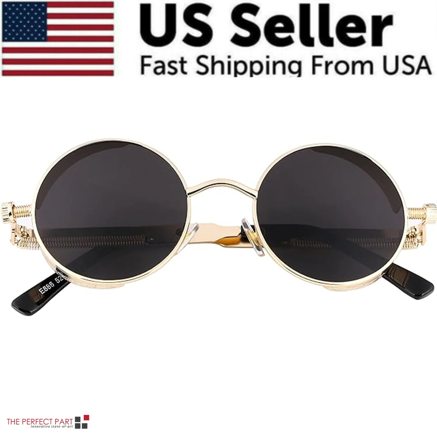 Retro Round Polarized Sunglasses- Men & Women