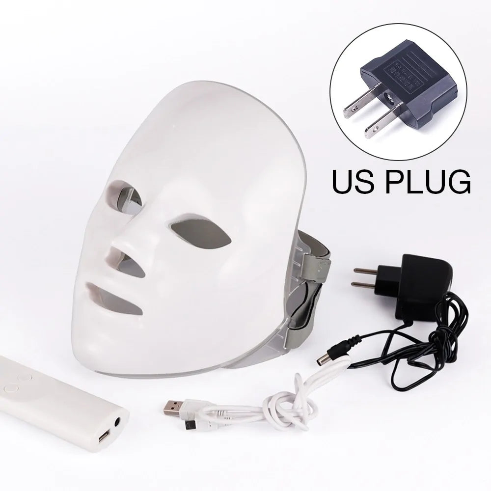 7 Color LED Photon Therapy Facial Mask