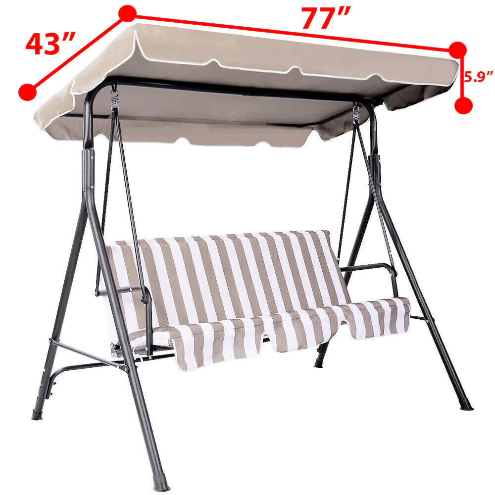 77"x43" Patio Swing Canopy Replacement Cover - Outdoor Porch Top