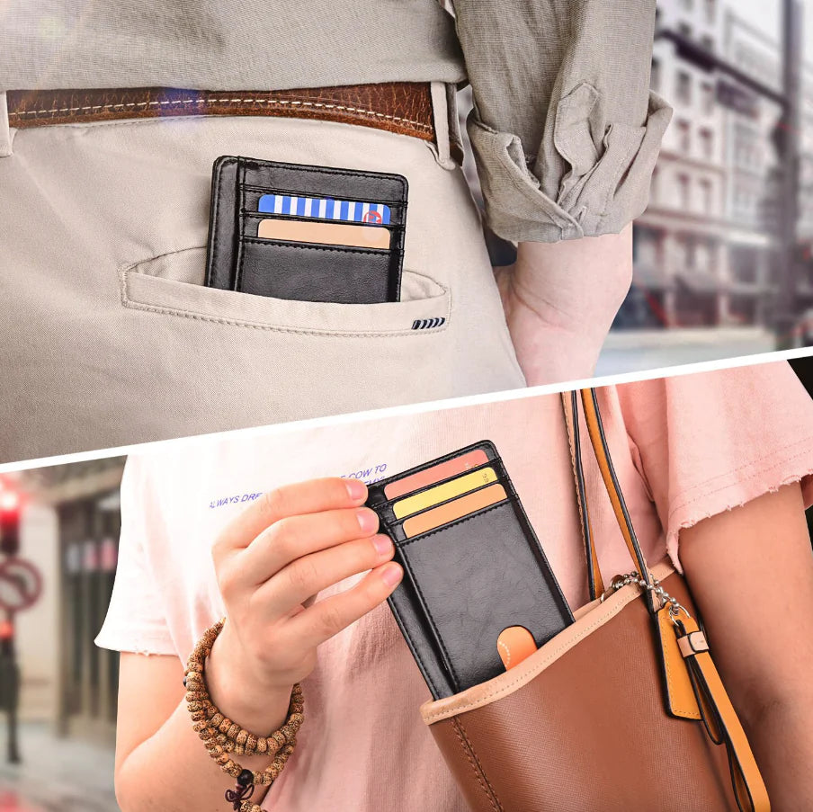 Slim RFID Leather Wallet – Minimalist & Secure